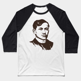 Jose Rizal Portrait Baseball T-Shirt